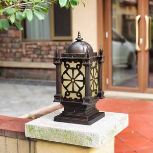 Luz de columna de iluminación LED para exteriores IP65 Pantalla de vidrio impermeable súper brillante retro villa antigua Luz de columna de pared - Product Image 3