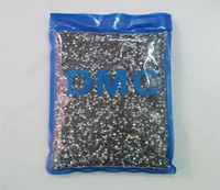 Vente en gros d'usine Strass Ss6 Ss10 Ss16 Ss20 Ss30 Hotfix Fer à repasser sur Dmc Noir Hot Fix Strass en vrac pour vêtements