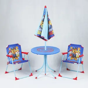 Portable Assembly Table And ChairOutdoor Garden Kids Home Folding Set With Umbrella