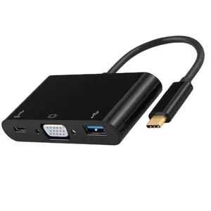 Док-станция USB Type-C для DisplayPort, док-станция HDMI, VGA, концентратор Thunderbolt 3, HDMI, 2,0, DP, док-станция для Apple, Macbook Pro, Dell