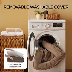 Coussin orthopédique personnalisé en mousse à mémoire de forme marron avec flanelle, pour chien, animal de compagnie, siège, canapé, lit de voyage, tapis de camping, extérieur - Product Image 5