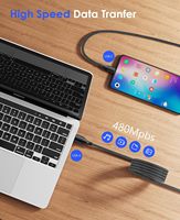 Câble USB de haute qualité Bio Oem Odm Type-C Cordon de données USB C magnétique Câble de type C Câble USB C enroulé magnétique à charge rapide