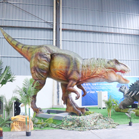 Dinosaures animatroniques hyper-réalistes T-Rex de 8 m pour parcs à thème, avec servomoteur et mouvements sonores