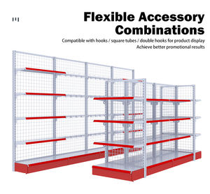 Espositore per vendita al dettaglio gondole scaffali scaffali scaffalature per supermercato dettaglio scaffalature negozio di alimentari - Product Image 5
