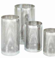 Grillage perforé décoratif en acier inoxydable noir pour filtre d'aquarium, tambour de filtration, bassin à koïs, culture de tissus végétaux, écran à trous fins