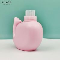 Botella de detergente líquido para ropa para mascotas rosa, botella de plástico con forma de ballena para el cuidado de la ropa, botella de detergente de plástico para ropa de 1000Ml
