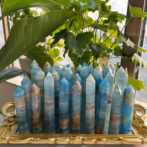 Piedra de Cristal de Ónice Azul Natural Pulido de Estilo Bohemio de Alta Calidad al por Mayor para Decoración del Hogar Única y Regalos Navideños - Product Image 4