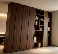 Armoire de chambre à coucher au design unique en bois avec coiffeuse, mobilier de maison