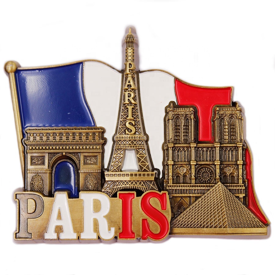 2 Aimants Réfrigérateur 3D Tour Eiffel En Métal - Souvenir Paris Décoration Cuisine Cadeau France - 2