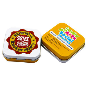 Mini boîtes en fer blanc de haute qualité bonbons chocolat plusieurs couleurs petit carré métal <span class=keywords><strong>couture</strong></span> boîte en fer blanc bidon - Product Image 1