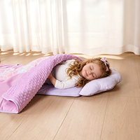 Tapis de sieste personnalisé pour tout-petits, motif sirène, avec couverture en minky amovible et oreiller, pour filles, crèche et maternelle
