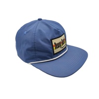 Casquette en nylon non structurée à 5 panneaux de haute qualité, séchage rapide, imperméable, avec logo brodé et fermeture à cordon, casquettes snapback