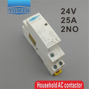Contacteur modulaire AC domestique TOCT1 2P 25A 24V 50/60HZ sur rail DIN 2NO ou 1NO 1NC - Product Image 2