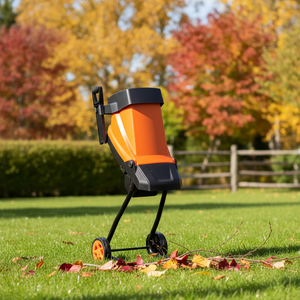 Broyeur de jardin électrique 110-240V, broyeur de bois portable pour le traitement des déchets de jardin, design vert et noir - Product Image 6