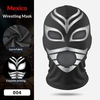 Masque de moto d'été compatible avec casque, motif Spider-Man, unisexe, en soie de lait, à trois trous, pour lutteur