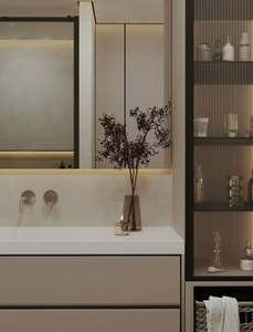 Modern Urban Style High-end Solid Wood Single Wall Mounted Bathroom Vanity with Smart Mirror - Product Image 3