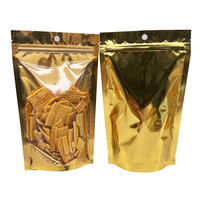 Mylar refermable Transparent clair avant feuille d'aluminium métallique fermeture à glissière joint debout sacs de pochettes d'emballage alimentaire