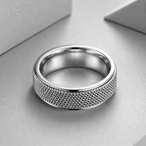 Anillo Giratorio de Malla Tejida de Acero Inoxidable 316L <span class=keywords><strong>JLM</strong></span> Direct Supply para Hombres y Mujeres, Joyería Sensorial Antiestrés - Product Image 4