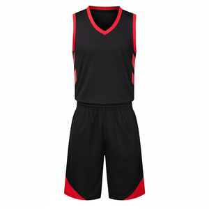 Conjunto de camiseta y pantalones cortos de baloncesto Top de secado rápido exigido Corte automatizado Servicio OEM Ropa deportiva sin mangas Uniformes de baloncesto - Product Image 1