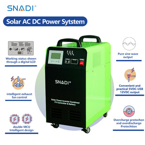 SNADI - Kits de Iluminación Solar para el Hogar con Paneles de Silicio Monocristalino y Policristalino de 12 V, 100 Ah, 1000 W, con Tecnología MPPT - Product Image 1