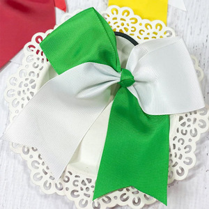 Grandi Fiocchi per Capelli Bicolore da 8 Pollici, Fermacoda Fatti a Mano per Ragazze Adolescenti, Cheerleader e Sport - Product Image 4