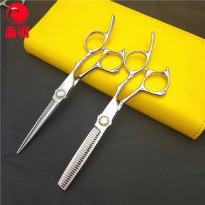 Tijeras de Peluquería Chibi, Acero Inoxidable 440C, Tijeras de Entresacar con 30 Dientes, para Diestros, Tijeras Planas de Salón, Corte Profesional - Product Image 4