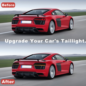 Feux arrière LED fumés transparents DK Motion pour <span class=keywords><strong>Audi</strong></span> <span class=keywords><strong>R8</strong></span> 5.2t 2008-2016 ABS étanches - Product Image 3