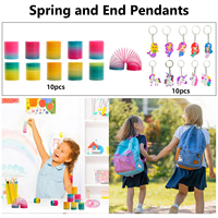 66 pièces de cadeaux pour enfants, fournitures de fête d'anniversaire licorne sirène, prix de carnaval, articles pour sacs cadeaux, ensemble de cadeaux pour enfants