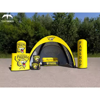 Tentspace personnalisé en couleur imprimé araignée Air dôme auvent marque gonflable Air Tube tente pour les événements sportifs en plein air