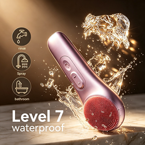 Brosse nettoyante électrique pour le visage 2 en 1, nettoyant et masseur facial, étanche IPX7, portable, en silicone, pour la maison et la voiture - Product Image 6