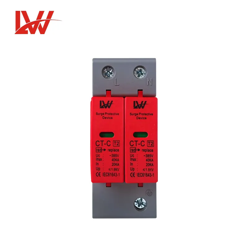 CT-C dispositifs de protection contre les surtensions ca de marque LW 2P 20ka -40ka 385V SPD