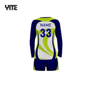 Großhandel Custom Sublimated Design von Volleyball-Trikot Grünes Volleyball-Trikot Sublimiertes Langarm-Volleyball-Trikot - Product Image 3