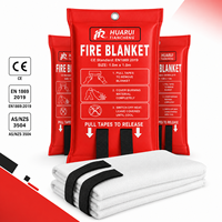 Couverture anti-feu professionnelle en fibre de verre certifiée EN1869, résistante à la chaleur, pour la sécurité incendie d'urgence, pour la cuisine et la maison, vente en gros
