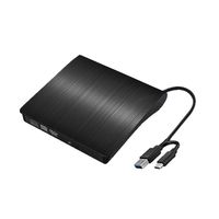 DVD burner with Brushed USB3.0 Type-C Dual-interface External Optical Drive, DVD DCDRW Drive, Notebook Optical Drive
