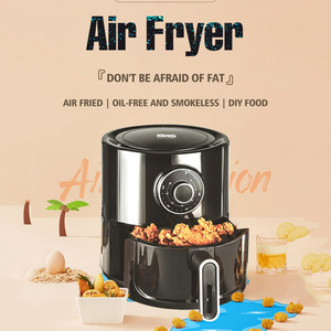 Friteuse à air Dsp Kb2109a 3L 4L avec revêtement céramique, électrique, pour usage domestique, forme ronde - Product Image 3