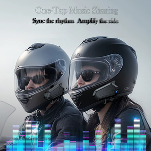 Auricolare Bluetooth per Casco, Interfono Universale Mesh per 24 Motociclisti, Cuffie con Cancellazione del Rumore e Microfono per <span class=keywords><strong>Sci</strong></span>, Ciclismo - Product Image 4