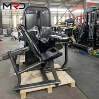 Máquina comercial de gimnasio para flexiones de piernas sentado con sistema de pesas, construcción de acero, características ajustables y pila de pesas de 80 kg