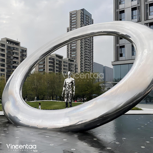 सिरका कस्टम वर्ग स्टेनलेस स्टील फाउंटेन सजावटी बड़ी मूर्तिकला - Product Image 3