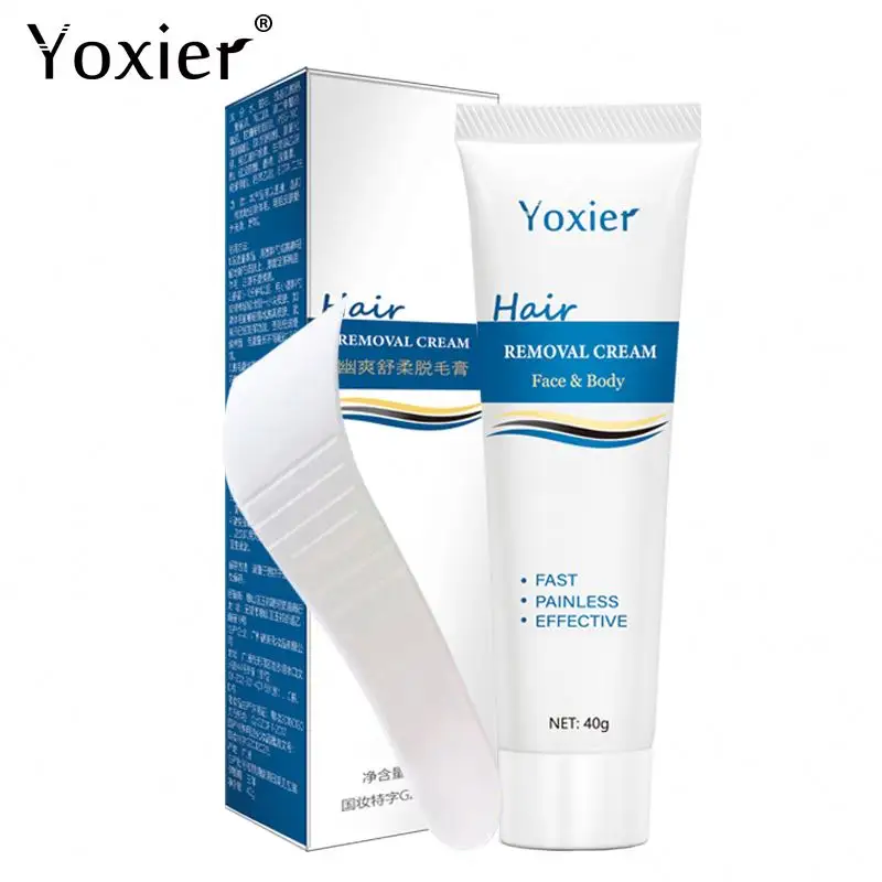 Yoxier Hair Removal Cream Fast Whole Body Nourish Gentle Painless Non-Irritating Repair Smooth Unisex Private Parts Care 40g