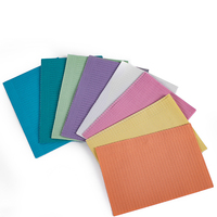 Bavoirs dentaires jetables Deux plis en papier et un pli Bavoirs PE 33x45cm Bavoirs dentaires trois plis