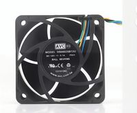 Ventilateur de refroidissement AVC 5V 24V 48V DC 12V 0.7A AC EC 6025 60X60X25MM 6CM à haut débit d'air, contrôle de la température, double roulement à billes DS06025B12U pour CPU