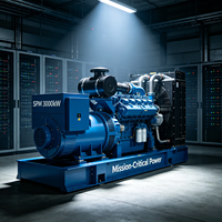 Générateur diesel silencieux de type phare 3000 kW, 60 Hz, 480 V, option moyenne tension, EPA Tier 4F, 1800 tr/min, puissance hyperscale, démarrage automatique