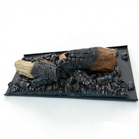 Cheminée LED 3D moderne décorative à flamme réaliste, imitation bûche artificielle, fabrication artisanale OEM