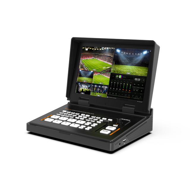 AVMATRIX Shark H4 Plus 4-Channel HDMI Video Switcher 10.1" LCD Screen RTMP SRT Streaming Recording for Church Live Broadcast