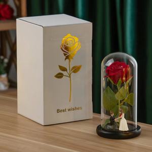 Regalo de San Valentín 2026 al por Mayor, Rosa de Cristal, Flor Eterna, Cubierta de Cristal con LED para Novia - Product Image 5