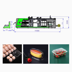Tự động nhựa trái cây container hộp sản xuất làm thermoforming Máy vỏ sò hộp máy làm cho trái cây Biscuit - Product Image 3