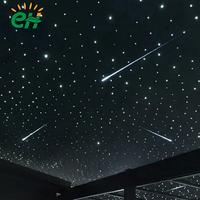 Moteur de lumière LED à fibres optiques intégré avec effets scintillant et météore, vitesse réglable et queue de lumière pour la décoration du plafond de voiture