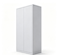 Armoire de classement métallique à 2 portes verrouillables, structure KD, pour bureau, avec étagères réglables, vente en gros usine