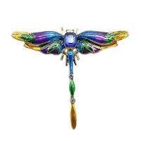 Broche en alliage pour homme et femme, libellule, oiseau, animal, broches élégantes pour femme, bijoux