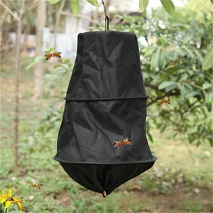 Nouveaux outils d'apiculture : Cage à <span class=keywords><strong>abeilles</strong></span> épaissie et boîte de capture d'écumes avec sac de collecte d'<span class=keywords><strong>abeilles</strong></span> (Gris foncé) - Product Image 4